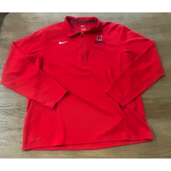 Nike Other - Nike Rhodes College‎ Lynx 1/4 Zip Red Mens Dri Fit Training Jacket M53181